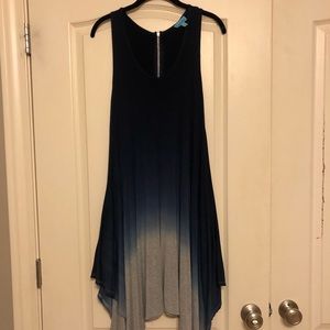 Blue/gray swimsuit cover-up